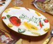 画像2: イタリア製 輸入雑貨 皿 深皿 プレート オーバル だ円 陶器 パスタ スパゲッティ マカロニ ラビオリ トマト バッサーノ リビングスタジオ 直輸入 BRE-1435-28TOV (2)