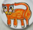 画像2: イタリア製 輸入雑貨 シチリア 陶器 絵皿 壁飾り 壁掛け 手描き ネコ ねこ 猫 デシモーネ デシモネ desimone ハンドペイント 2404ga 12cm (2)