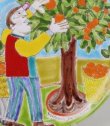 画像3: イタリア製 輸入雑貨 シチリア 陶器 絵皿 壁飾り 壁掛け 手描き オレンジ 果樹園 農夫 デシモーネ デシモネ desimone ハンドペイント 40726E 25cm リビングスタジオ 送料無料 (3)
