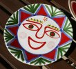 画像1: イタリア製 輸入雑貨 シチリア 陶器 絵皿 壁飾り 壁掛け 手描き 太陽 デシモーネ デシモネ desimone ハンドペイント 537SA (1)