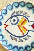 画像3: イタリア製 輸入雑貨 シチリア 陶器 絵皿 壁飾り 壁掛け 手描き 魚 白地 ブルー デシモーネ デシモネ desimone ハンドペイント 537SU (3)