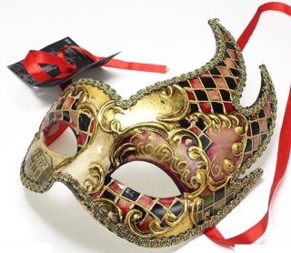 イタリア製 輸入雑貨 ベネチアンマスク 仮面 カラフル マスカレード