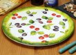 画像2: イタリア製 輸入雑貨 ピザ プレート 円形 オリーブ トマト 32cm バッサーノ ディナー皿 手描き BRE-1470-32Ｔ 直輸入 リビングスタジオ (2)