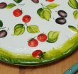 画像3: イタリア製 輸入雑貨 ピザ プレート 円形 オリーブ トマト 32cm バッサーノ ディナー皿 手描き BRE-1470-32Ｔ 直輸入 リビングスタジオ (3)