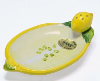 イタリア製 輸入雑貨 直輸入 レモン スクイーザー レモン絞り 小皿 バッサーノ ハンドペイント リビングスタジオ BRE-714LE 015-bre- 714le