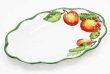 画像1: イタリア製 輸入雑貨 皿 リンゴ プレート 楕円 パスタ ディナー サラダ オードブル バッサーノ 陶器 P2-145230 直輸入 リビングスタジオ (1)