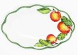 画像2: イタリア製 輸入雑貨 皿 リンゴ プレート 楕円 パスタ ディナー サラダ オードブル バッサーノ 陶器 P2-145230 直輸入 リビングスタジオ (2)