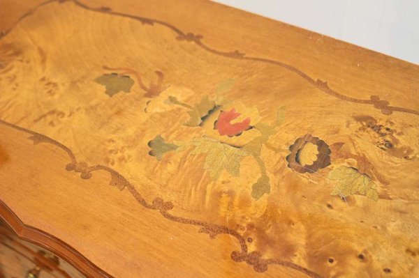 画像9: 【謝恩セール特価】イタリア製 輸入家具 チェスト 5段 ネコ脚 象嵌 クラシック アンティーク 240IN 送料無料 直輸入 リビングスタジオ (9)