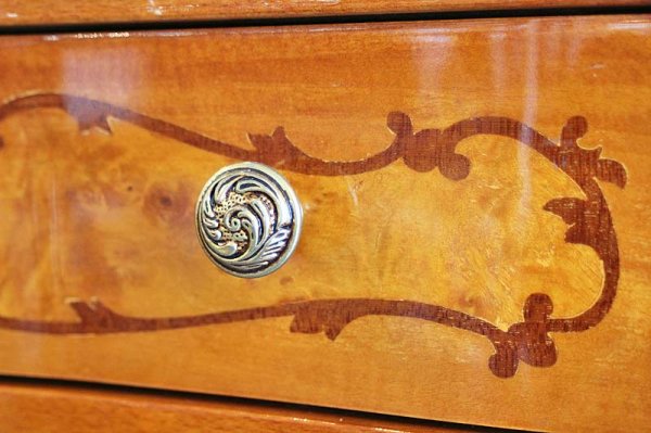 画像12: 【謝恩セール特価】イタリア製 輸入家具 チェスト 5段 ネコ脚 象嵌 クラシック アンティーク 240IN 送料無料 直輸入 リビングスタジオ (12)