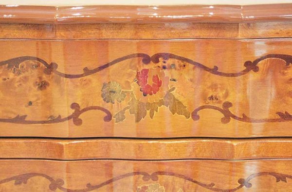 画像10: 【謝恩セール特価】イタリア製 輸入家具 チェスト 5段 ネコ脚 象嵌 クラシック アンティーク 240IN 送料無料 直輸入 リビングスタジオ (10)