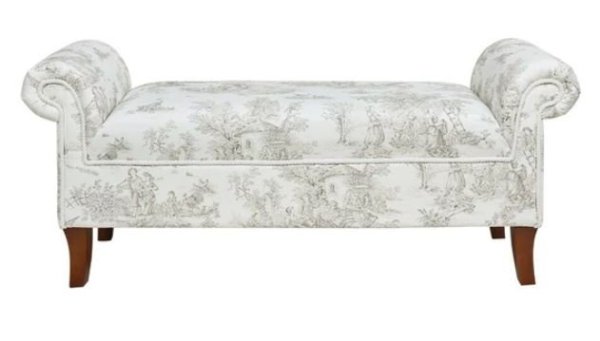 画像2: 輸入家具 スツール ベンチ Toile de Jouy トワルドジュイ ジェニファーテイラー Jennifer taylor イタリアン 33031RB-JY02 送料無料 (2)