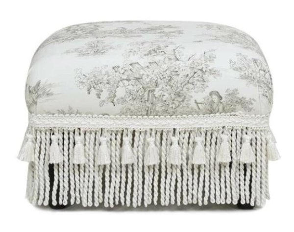 画像3: 輸入家具 スツール オットマン Toile de Jouy トワルドジュイ ジェニファーテイラー Jennifer taylor フットスツール 33138ST 送料無料 (3)