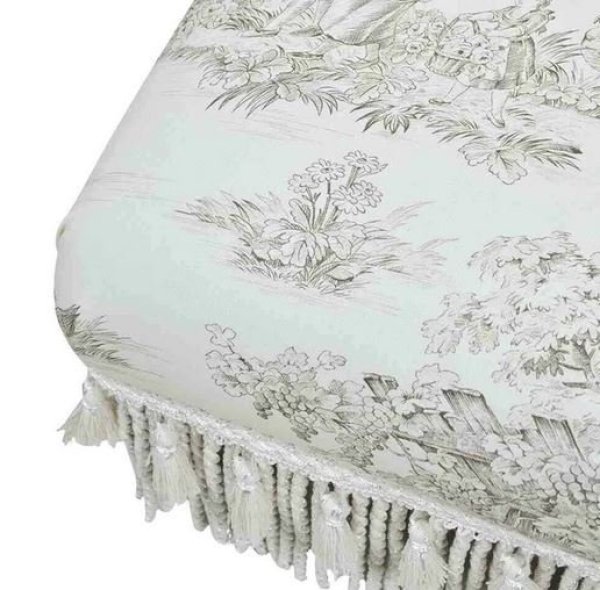 画像5: 輸入家具 スツール オットマン Toile de Jouy トワルドジュイ ジェニファーテイラー Jennifer taylor フットスツール 33138ST 送料無料 (5)