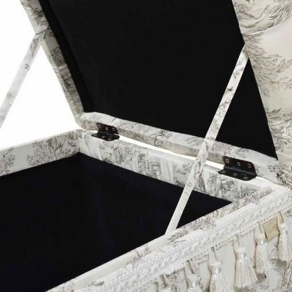 画像6: 輸入家具 スツールボックス Toile de Jouy トワルドジュイ ジェニファーテイラー Jennifer Taylor リビングスタジオ 収納 33139ST 送料無料 (6)