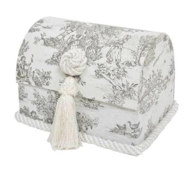 画像1: 輸入雑貨 小物入れ ジュエリーボックス Toile de Jouy トワル ド ジュイ ジェニファーテイラー Jennifer Taylor 宝石箱 33142BX 送料無料 (1)