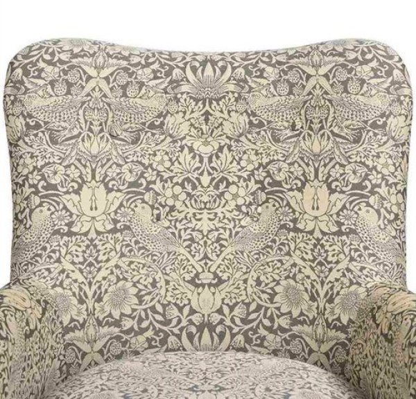 画像7: 輸入家具 シングルソファ アームチェア いちご泥棒 イチゴ泥棒 グレー ジェニファーテイラー Jennifer Taylor リビングスタジオ サロン 33206AC 送料無料 (7)