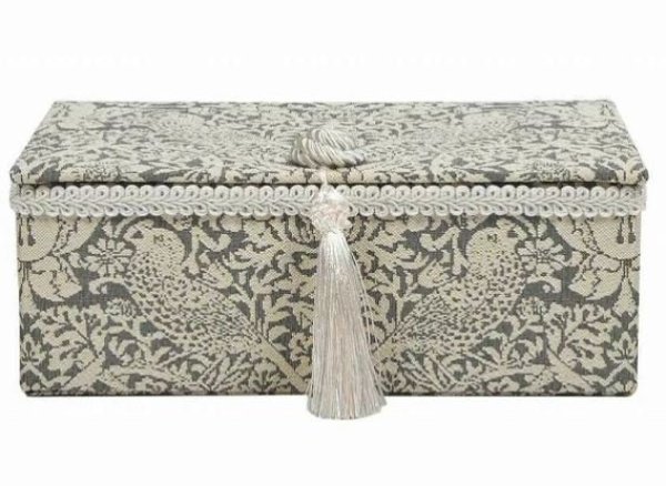 画像4: 輸入雑貨 ジュエリーボックス 宝石箱 ジェニファーテイラー ウィリアムモリス イチゴ泥棒 グレー Jennifer taylor 33212JB 送料無料 (4)