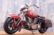 画像1: 輸入雑貨 ブリキ ミニカー 置物 Old バイク オートバイ 赤 レッド ハーレー トライアンフ ビンテージ調 アンティーク風 0910E-1488 リビングスタジオ (1)