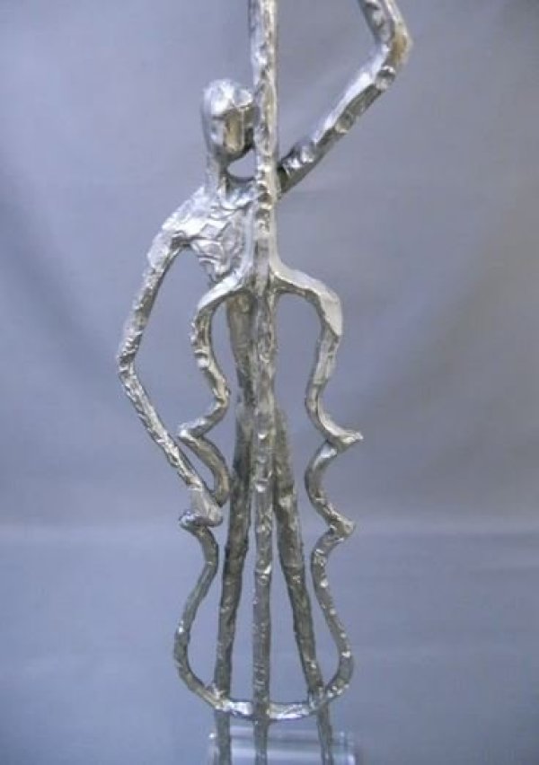 画像1: 輸入雑貨 オブジェ 置物 ミュージシャン チェロ ジャコメッティ風 チェリスト モダン アーバン OR-40009 送料無料 直輸入 リビングスタジオ (1)