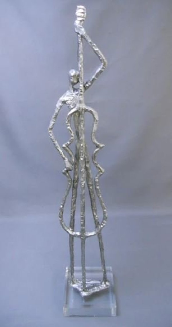 画像2: 輸入雑貨 オブジェ 置物 ミュージシャン チェロ ジャコメッティ風 チェリスト モダン アーバン OR-40009 送料無料 直輸入 リビングスタジオ (2)