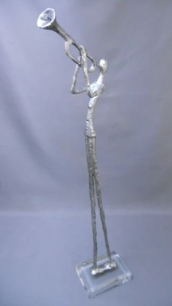 画像2: 輸入雑貨 オブジェ 置物 ミュージシャン トランペット ジャコメッティ風 モダン アーバン OR-40011 送料無料 直輸入 リビングスタジオ (2)