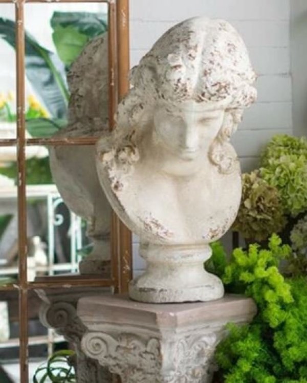 画像2: 輸入雑貨 置物 胸像 ギリシア ローマ クラシック アンティーク風 シャビー オブジェ オーナメント -cot- AN-4413 送料無料 直輸入 リビングスタジオ (2)