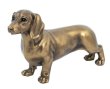 画像1: 輸入雑貨 置物 オブジェ ダックスフンド イヌ ゴールド  アンティーク風 シャビー オーナメント -cot- AN-5466 送料無料 直輸入 リビングスタジオ (1)
