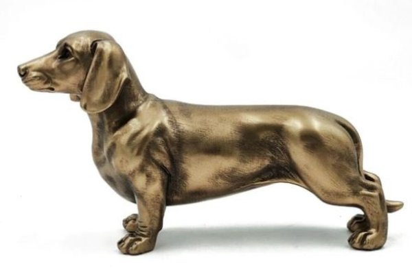 画像3: 輸入雑貨 置物 オブジェ ダックスフンド イヌ ゴールド  アンティーク風 シャビー オーナメント -cot- AN-5466 送料無料 直輸入 リビングスタジオ (3)