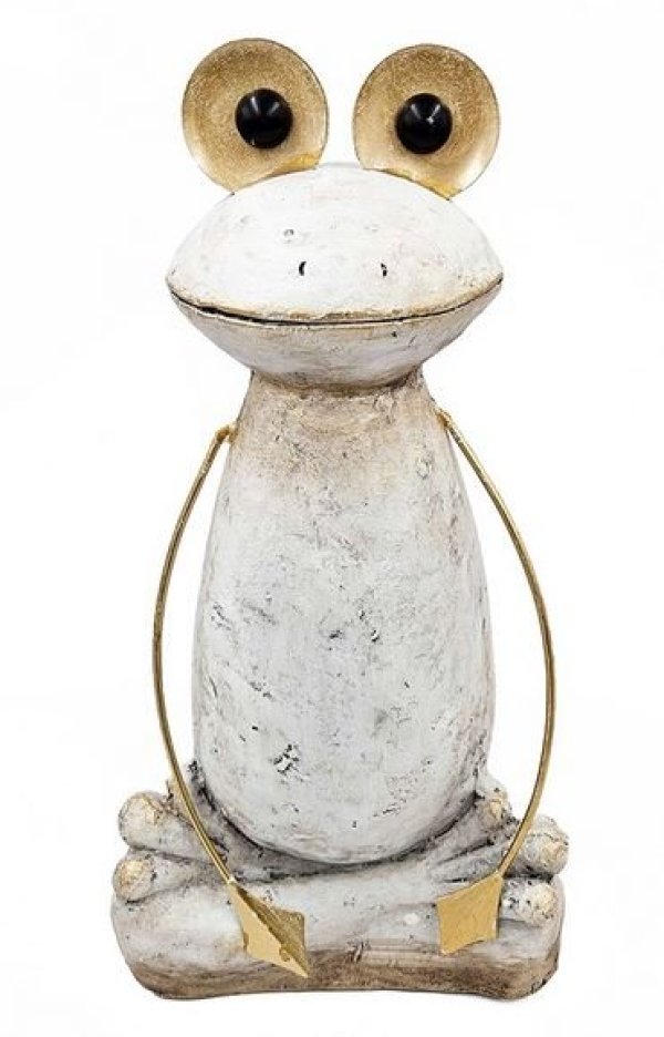 画像3: 輸入雑貨 カエル オブジェ 置物 アイアン ブリキ アンティーク風 シャビーシック ガーデニング AN-5524 送料無料 直輸入 リビングスタジオ (3)
