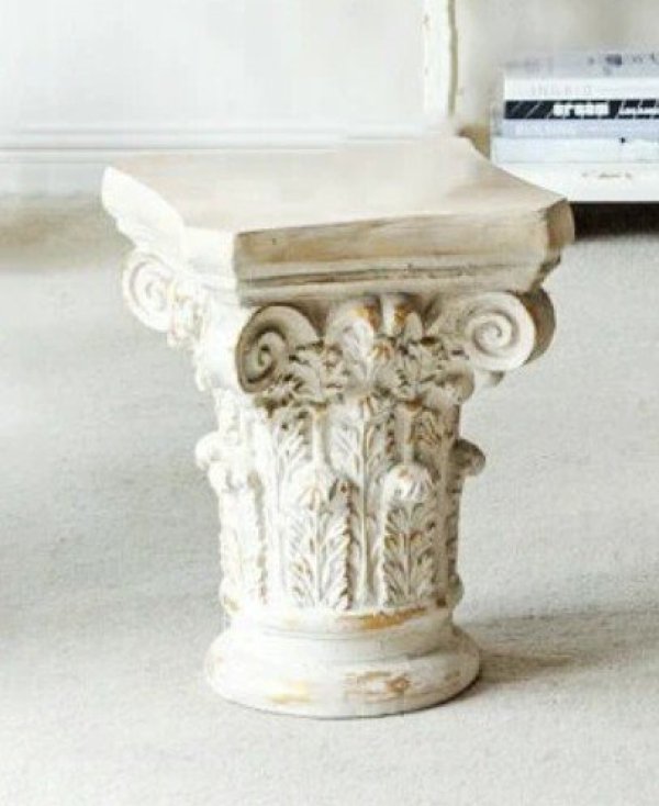 画像2: 輸入家具 コラム 円柱 花台 H44.5cm ヨーロピアン アンティーク風 シャビー ガーデニング AN-77900 送料無料 送料無料 直輸入 リビングスタジオ (2)