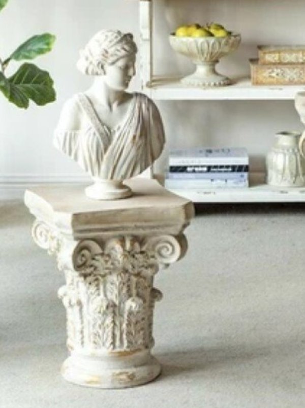 画像4: 輸入家具 コラム 円柱 花台 H44.5cm ヨーロピアン アンティーク風 シャビー ガーデニング AN-77900 送料無料 送料無料 直輸入 リビングスタジオ (4)