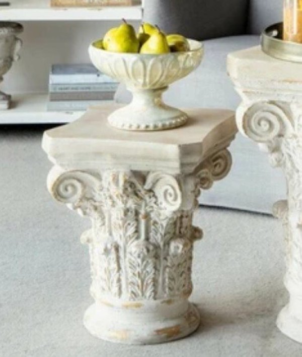 画像3: 輸入家具 コラム 円柱 花台 H44.5cm ヨーロピアン アンティーク風 シャビー ガーデニング AN-77900 送料無料 送料無料 直輸入 リビングスタジオ (3)