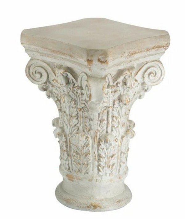 画像1: 輸入家具 コラム 円柱 花台 H62cm ヨーロピアン アンティーク風 シャビーシック オブジェ ガーデニング -cot-  AN-77901 送料無料 直輸入 リビングスタジオ (1)