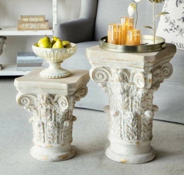 画像6: 輸入家具 コラム 円柱 花台 H62cm ヨーロピアン アンティーク風 シャビーシック オブジェ ガーデニング -cot-  AN-77901 送料無料 直輸入 リビングスタジオ (6)