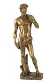 画像3: 輸入雑貨 ダビデ像 高さ35cm ミケランジェロ オブジェ 置物 ブロンズ調 ルネサンス ゴールド AN-78976 送料無料 直輸入 リビングスタジオ (3)
