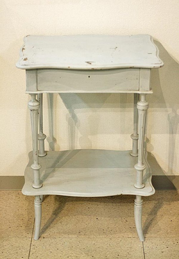 画像4: 【謝恩セール特価】輸入家具 フランス アンティーク サイドテーブル ドレッシングテーブル フレンチ シャビーシック ビンテージ 31 送料無料 リビングスタジオ (4)