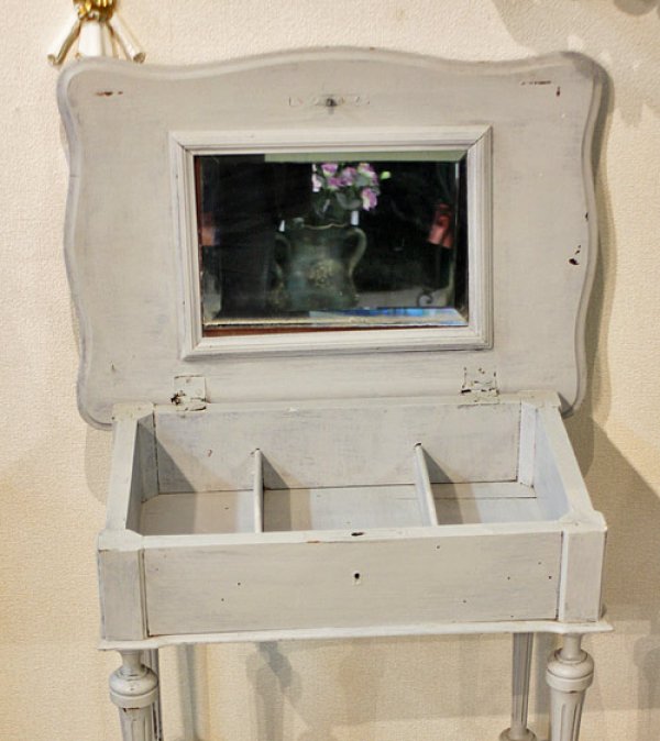 画像6: 【謝恩セール特価】輸入家具 フランス アンティーク サイドテーブル ドレッシングテーブル フレンチ シャビーシック ビンテージ 31 送料無料 リビングスタジオ (6)