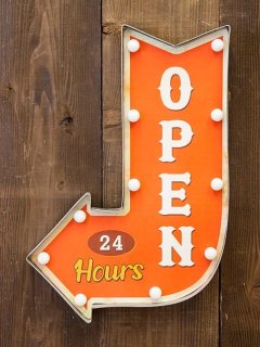 輸入雑貨 アメリカンクラシック LED Sign サイン GAS STATION