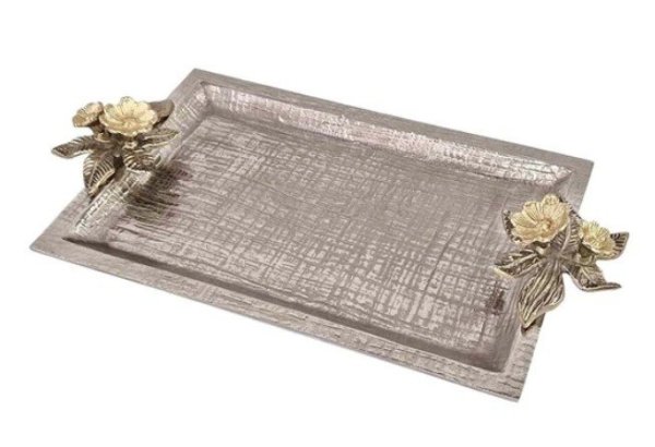 画像5: 輸入雑貨 トレー お盆 シルバー 小花 トレイ クラシック モダン ディスプレイ アンティーク風 AN-5573 送料無料 直輸入 リビングスタジオ (5)
