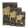 画像5: 輸入雑貨 ブックボックス 3点セット 小物入れ 世界地図 アンティーク風 ビンテージ シャビー -cot- AN-86832 送料無料 直輸入 リビングスタジオ (5)