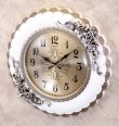 画像2: 輸入雑貨 壁掛け時計 ビクトリアンパレス ウォールクロック 無音 プロヴァンス ホワイト LS-B8333NY1-WH 送料無料 直輸入 リビングスタジオ (2)
