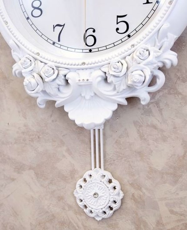 画像4: 輸入雑貨 壁掛け時計 ビクトリアンパレス ウォールクロック 無音 ヴェネツィア  ホワイト lun LS-B8200s-WH 送料無料 直輸入 リビングスタジオ (4)