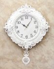 画像1: 輸入雑貨 壁掛け時計 ビクトリアンパレス ウォールクロック 無音 サンタ マリア ホワイト lun LS-B8216S-WH 送料無料 直輸入 リビングスタジオ (1)