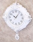 画像2: 輸入雑貨 壁掛け時計 ビクトリアンパレス ウォールクロック 無音 サンタ マリア ホワイト lun LS-B8216S-WH 送料無料 直輸入 リビングスタジオ (2)