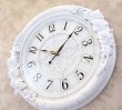 画像2: 輸入雑貨 壁掛け時計 ビクトリアンパレス ウォールクロック 無音 コート ダジュール ホワイト lun LS-FB8205S1-WH 送料無料 直輸入 リビングスタジオ (2)