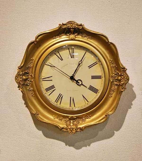 壁掛け 時計 ウォールクロック ゴールド ヨーロピアン アンティーク クラシック