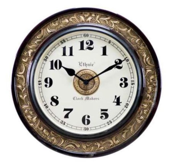 画像1: 輸入雑貨 ウォールクロック 壁掛け時計 ヨーロピアン 重厚 アンティーク風 シャビーシック クラシック 306023 直輸入 リビングスタジオ (1)
