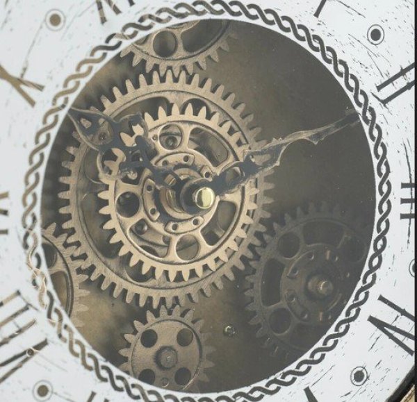 画像3: 輸入雑貨 置時計 ゴールド アンティーク風 ビンテージ風  イタリアン 振り子 歯車 シャビーシック -cot- AN-86842 送料無料 直輸入 リビングスタジオ (3)