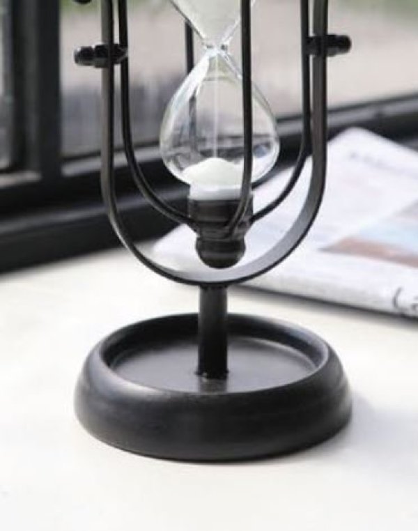 画像3: 輸入雑貨 アワーグラス ブラック 砂時計 モダン クラシック コベントガーデン Covent Garden アイアン シャビーシック アンティーク BC-34 (3)