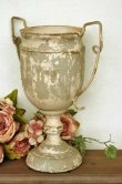画像1: 輸入雑貨 ヴェルス カップ フラワーベース 花瓶 Covent Garden コベントガーデン シャビーシック アンティーク風 アイアン LW-75 送料無料 (1)